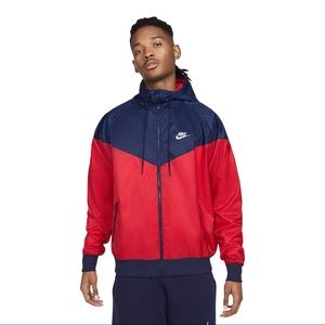 Nike Red and Blue Windbreaker Jacket